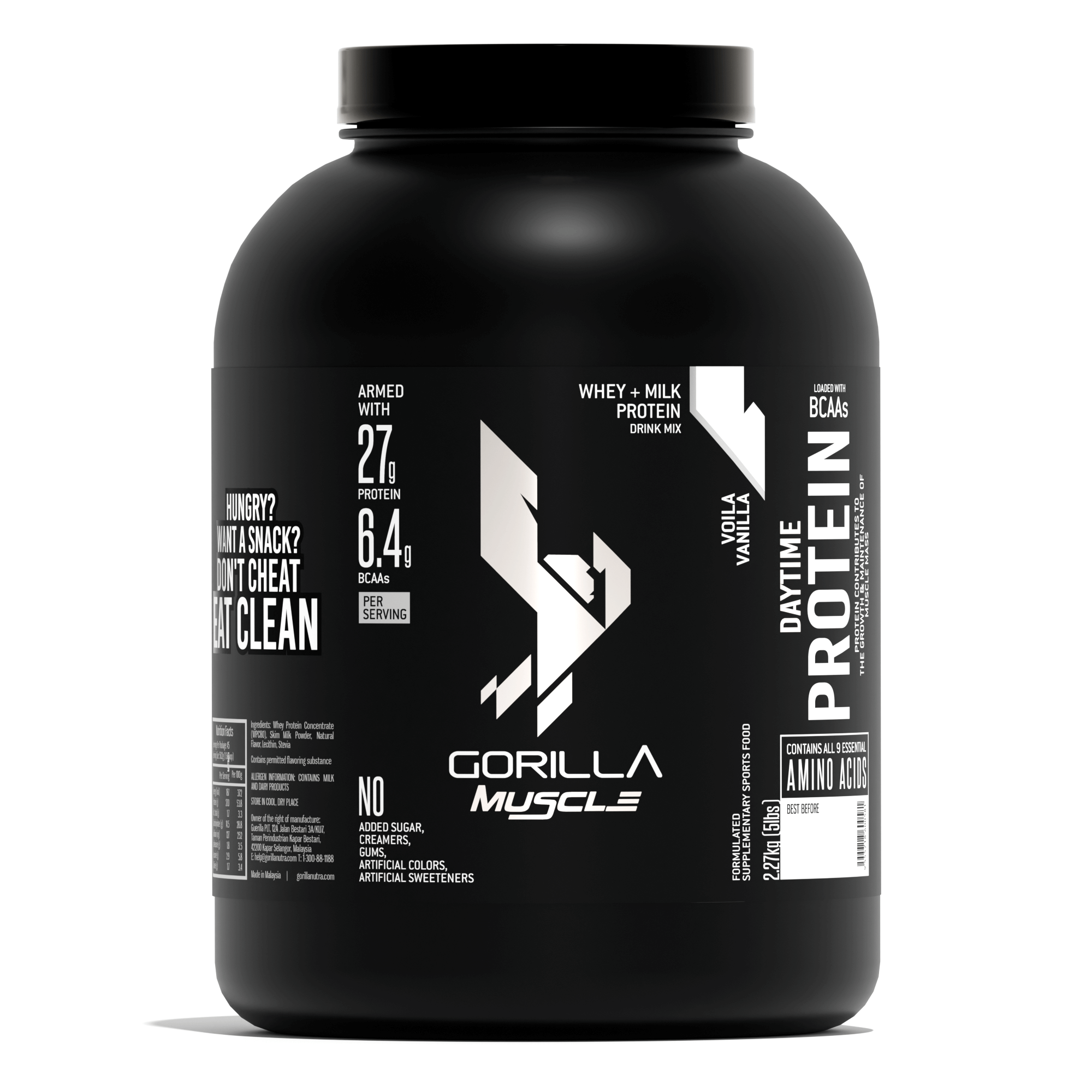 GORILLA Muscle Whey Protein 1kg (2.2lbs) - 2.27kg (5lbs)