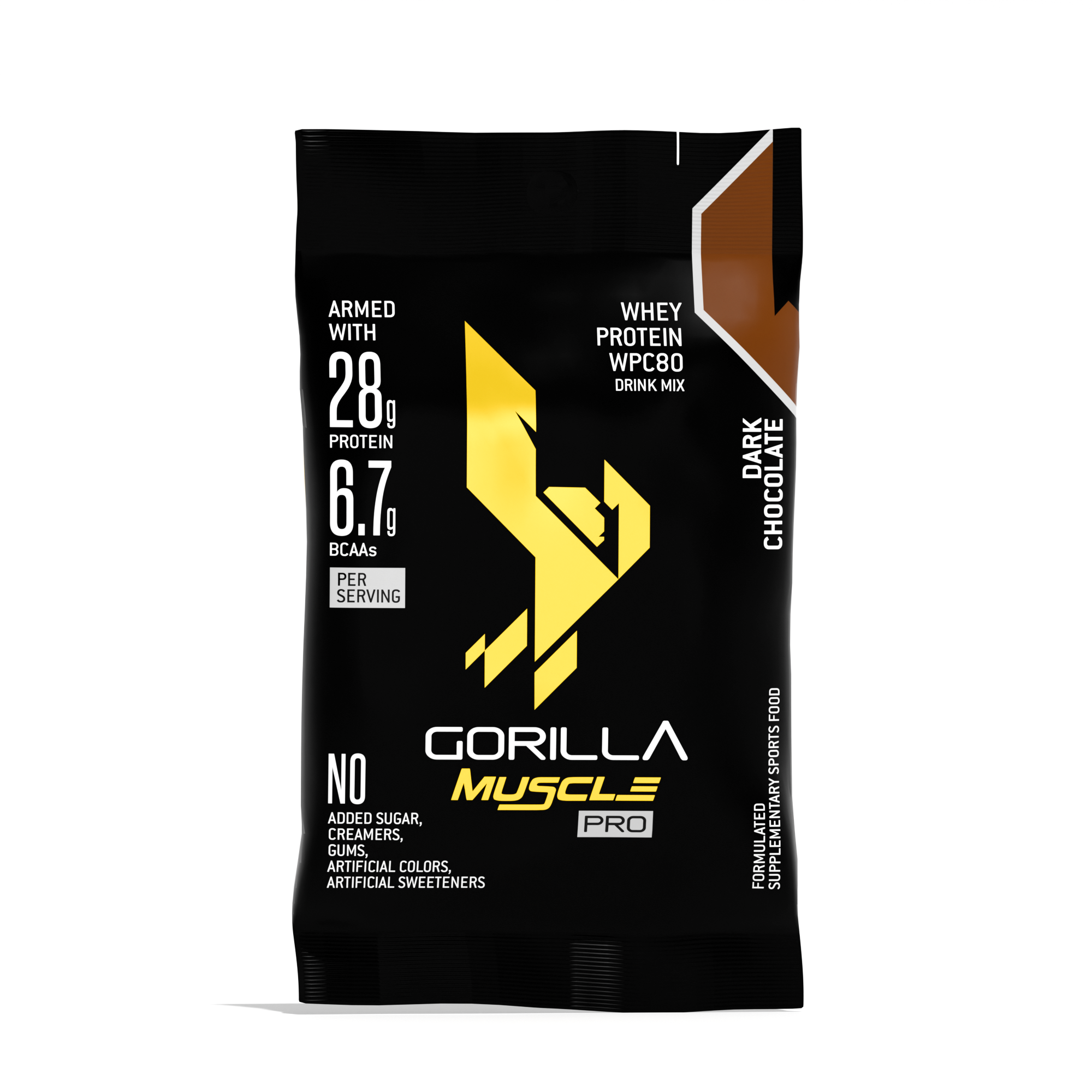 GORILLA Muscle PRO Whey Protein On-The-Go Dark x 10 Sachets/Box
